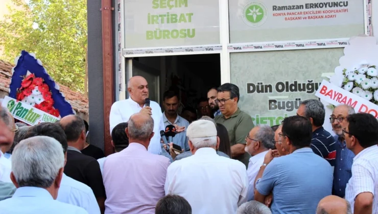 PANKOBİRLİK Genel Başkanı Ramazan Erkoyuncu, Konya Pancar Ekicileri Kooperatifi Yönetim Kurulu Başkanlık seçimleri için çalışmalara başladı