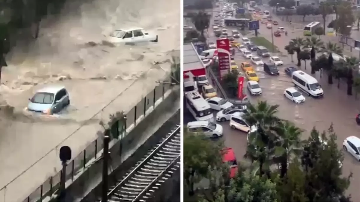 Adana’da “süper hücre” kabusu! Şiddetli yağış sele neden oldu